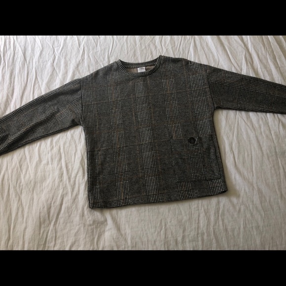 Zara long sleeve plaid top - Picture 4 of 4